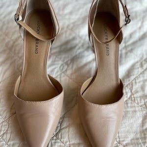 Lucky brand ankle strap heel